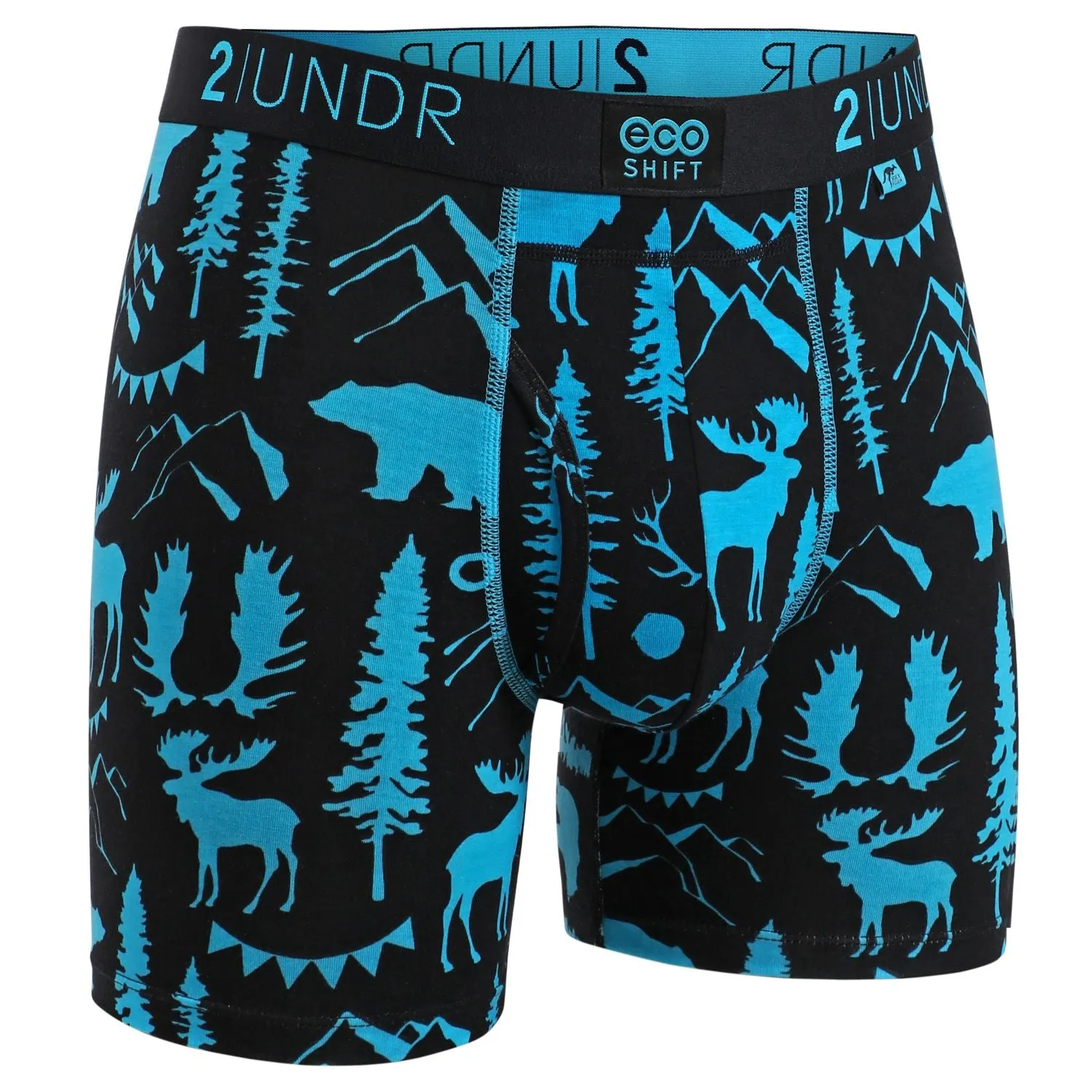 2UNDR Eco Shift Boxer Brief - Night Life / Palms Away