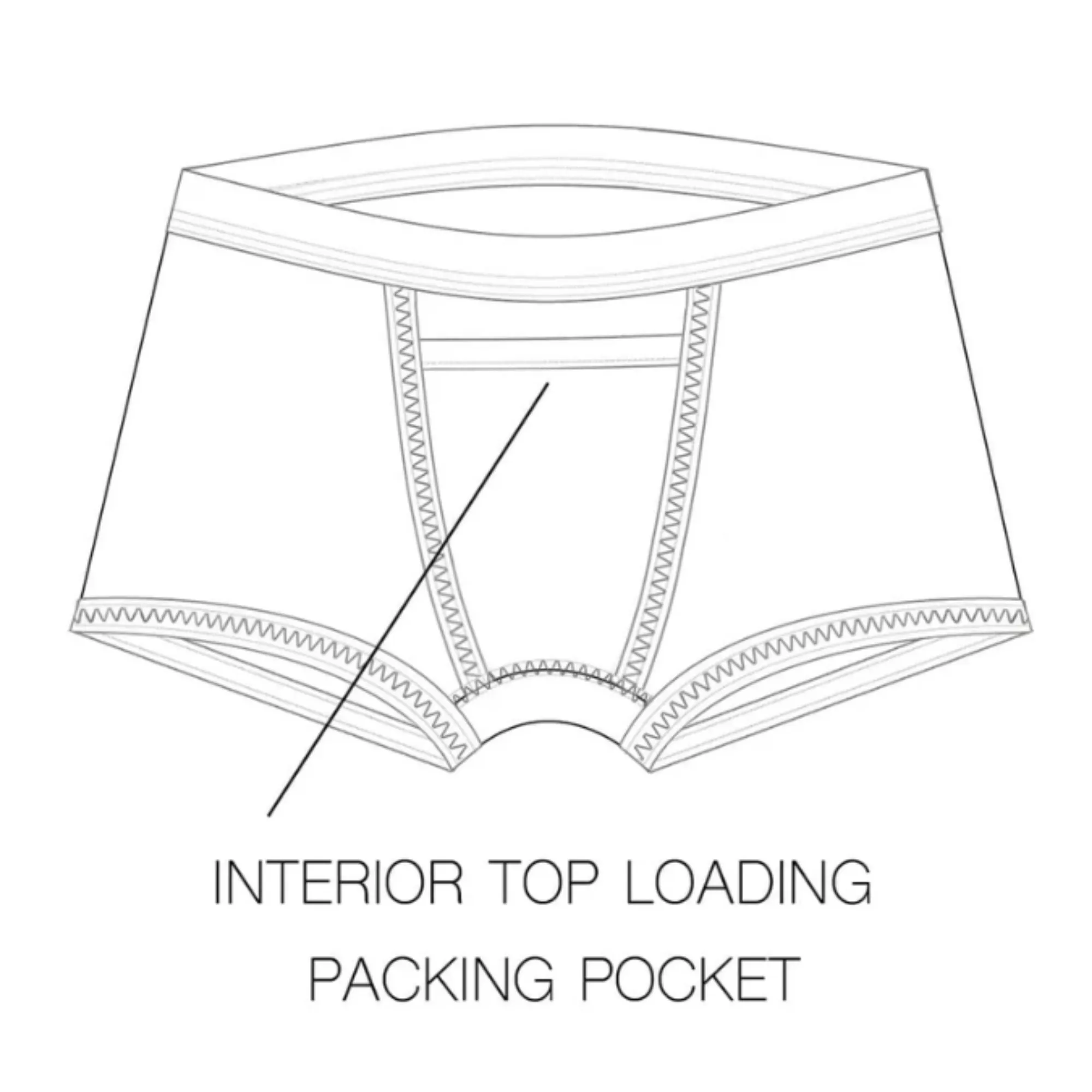 6" Top Loading Boxer Packing Underwear - Lucky Horseshoes