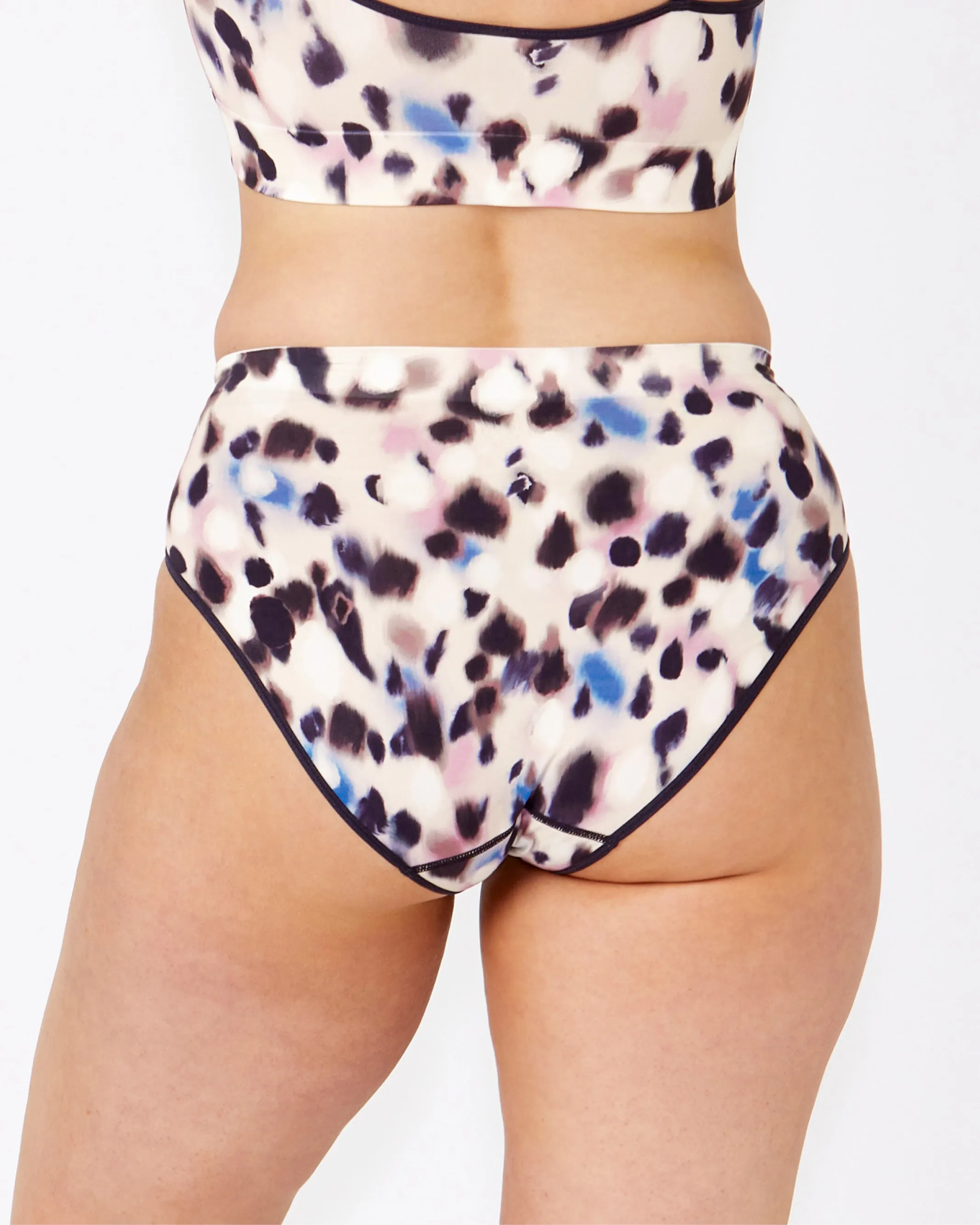 Ambra Bondi Bare Printed High Cut Brief - Night Rain