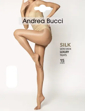 Andrea Bucci Silk - Satin Sheen Luxury Tights 15 Denier