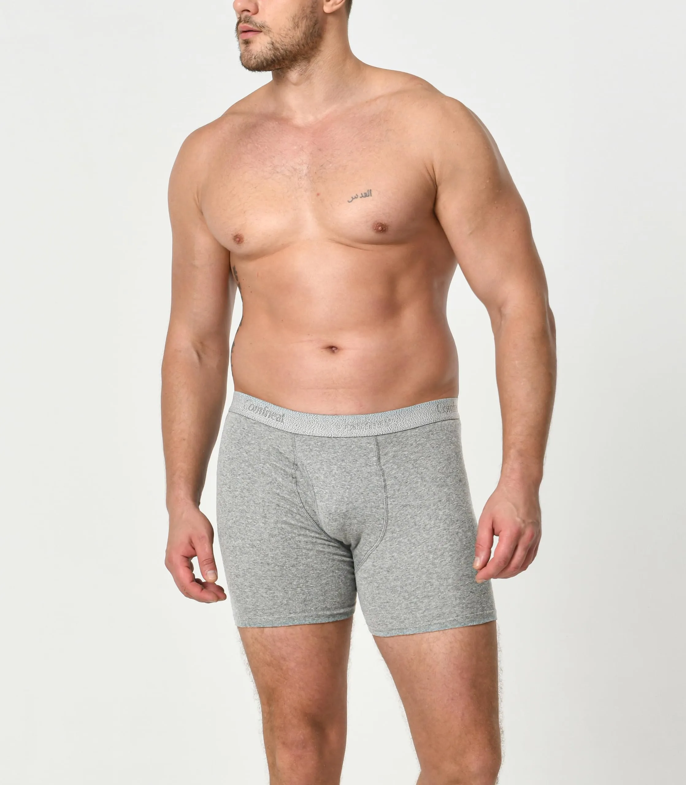 Comfneat Men's 5-Pack Boxer Briefs Comfy Underwear Stretchy Cotton Spandex