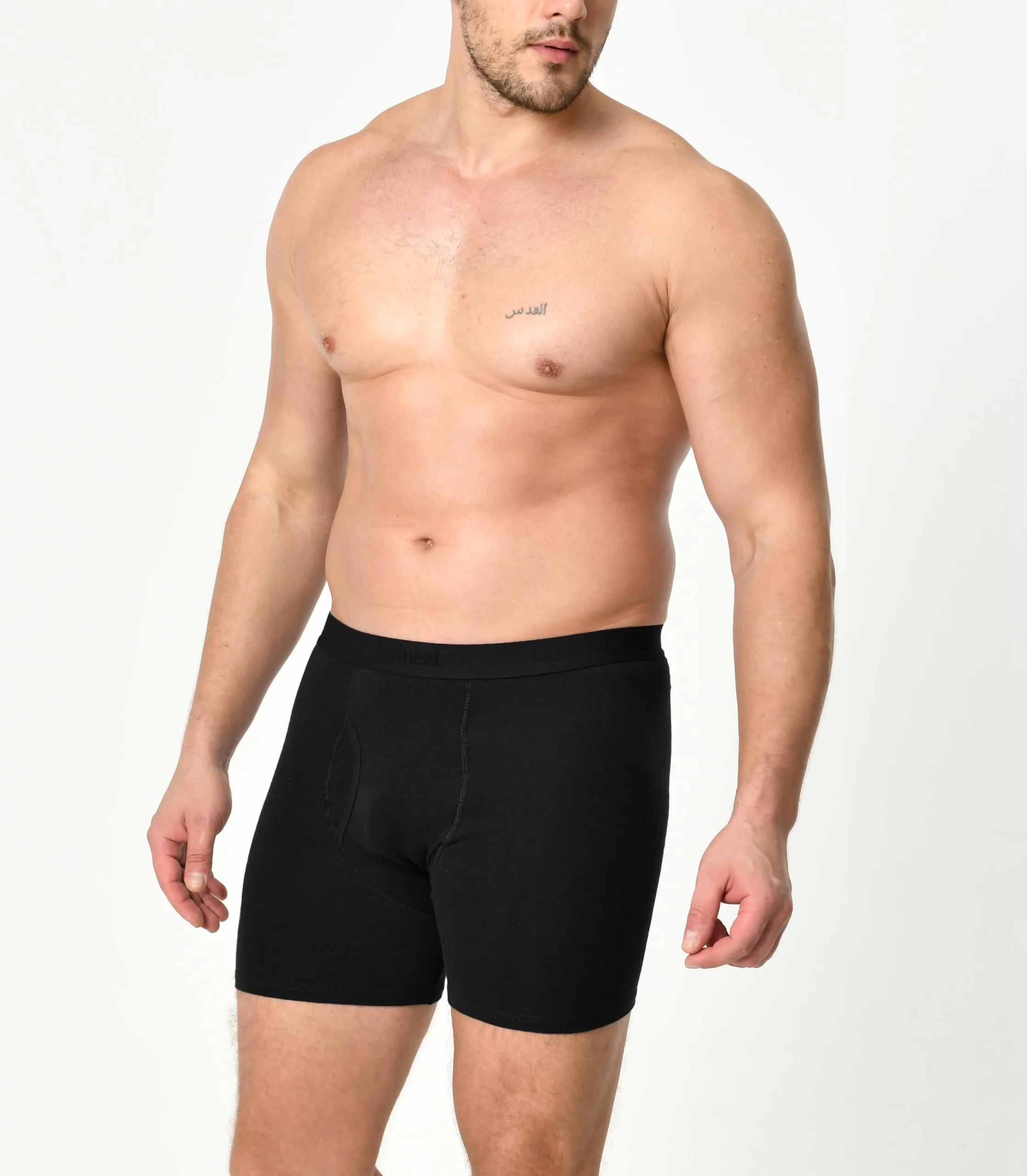 Comfneat Men's 5-Pack Boxer Briefs Comfy Underwear Stretchy Cotton Spandex