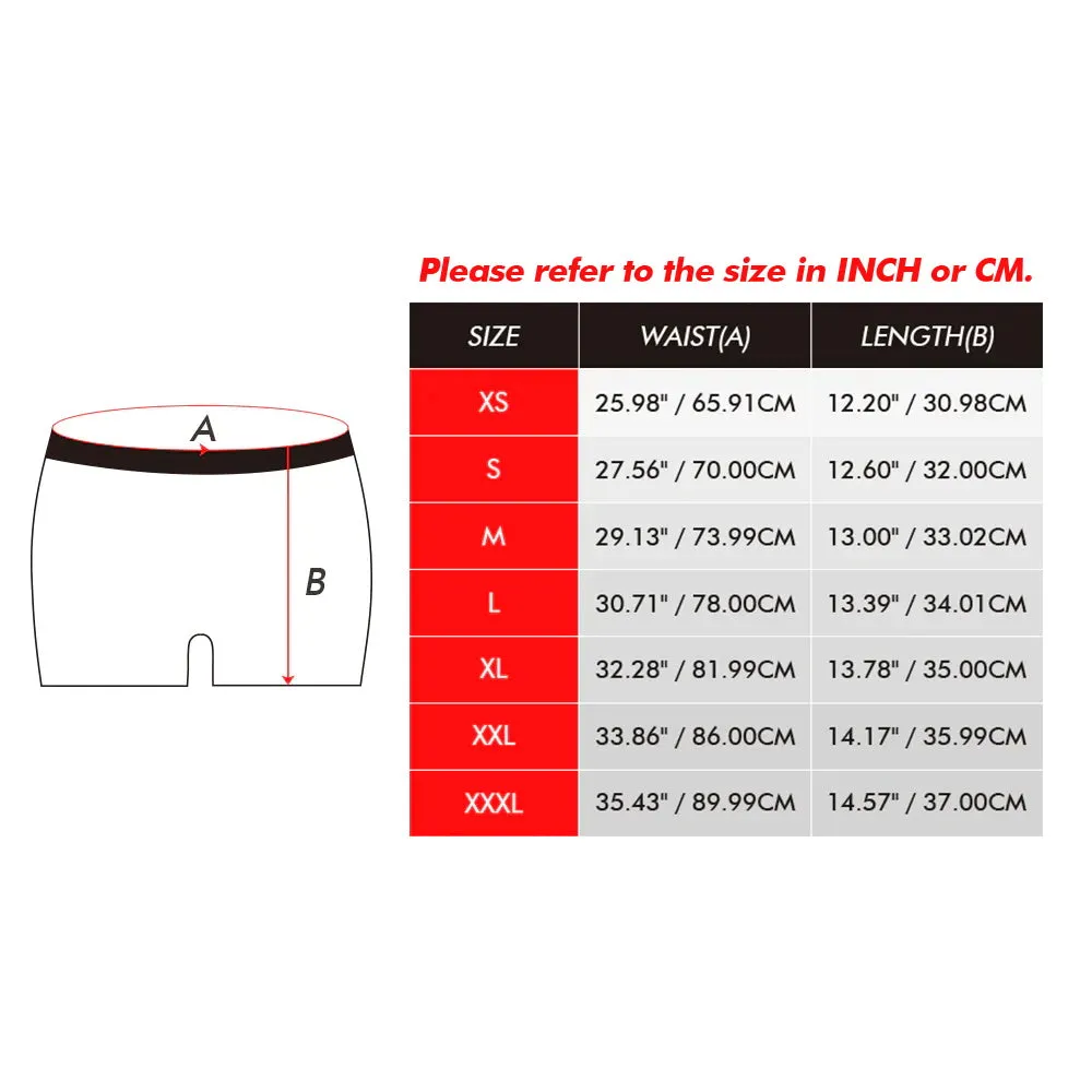 Custom Face Boxer Briefs Personalised Black Underwear Christmas Gift for Him