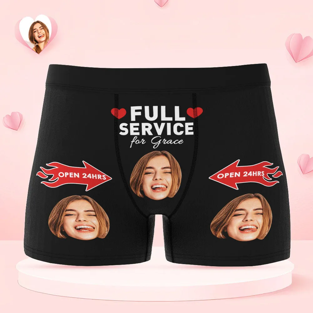 Custom Face Underwear Personalised Name Boxer Briefs and Panties OPEN 24HRS Valentine's Day Gifts for Couple