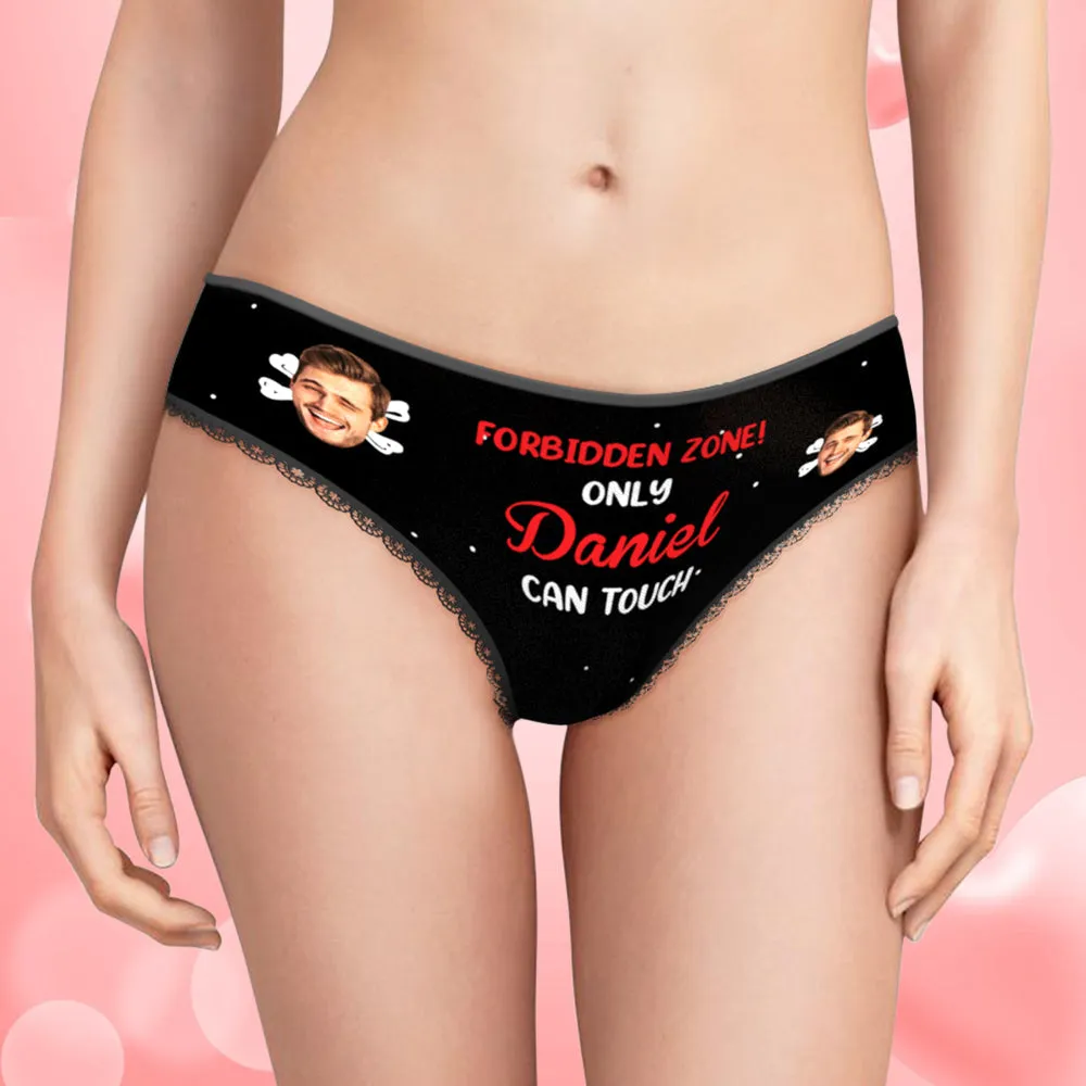 Custom Face Underwear Personalised Name Boxer Briefs and Panties Valentine's Day Gifts for Couple