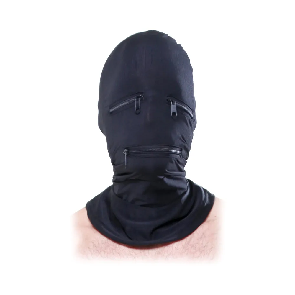 FF Black Zipper Face Hood