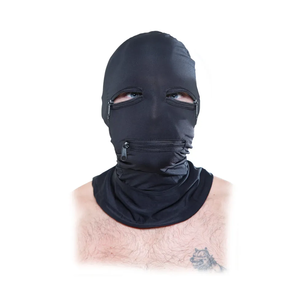 FF Black Zipper Face Hood