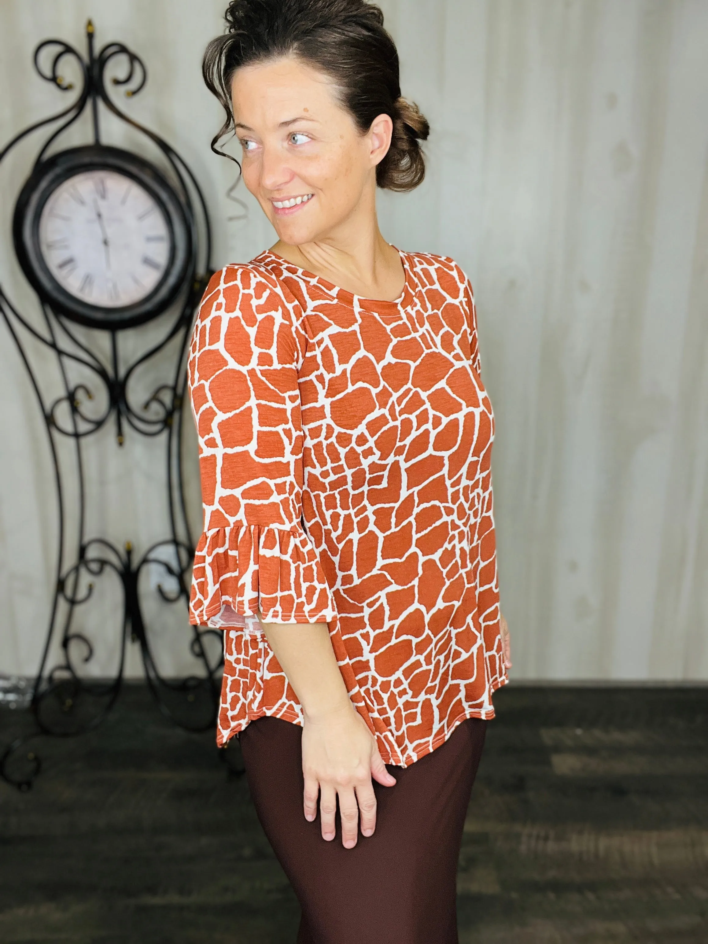 Giraffe Print Top