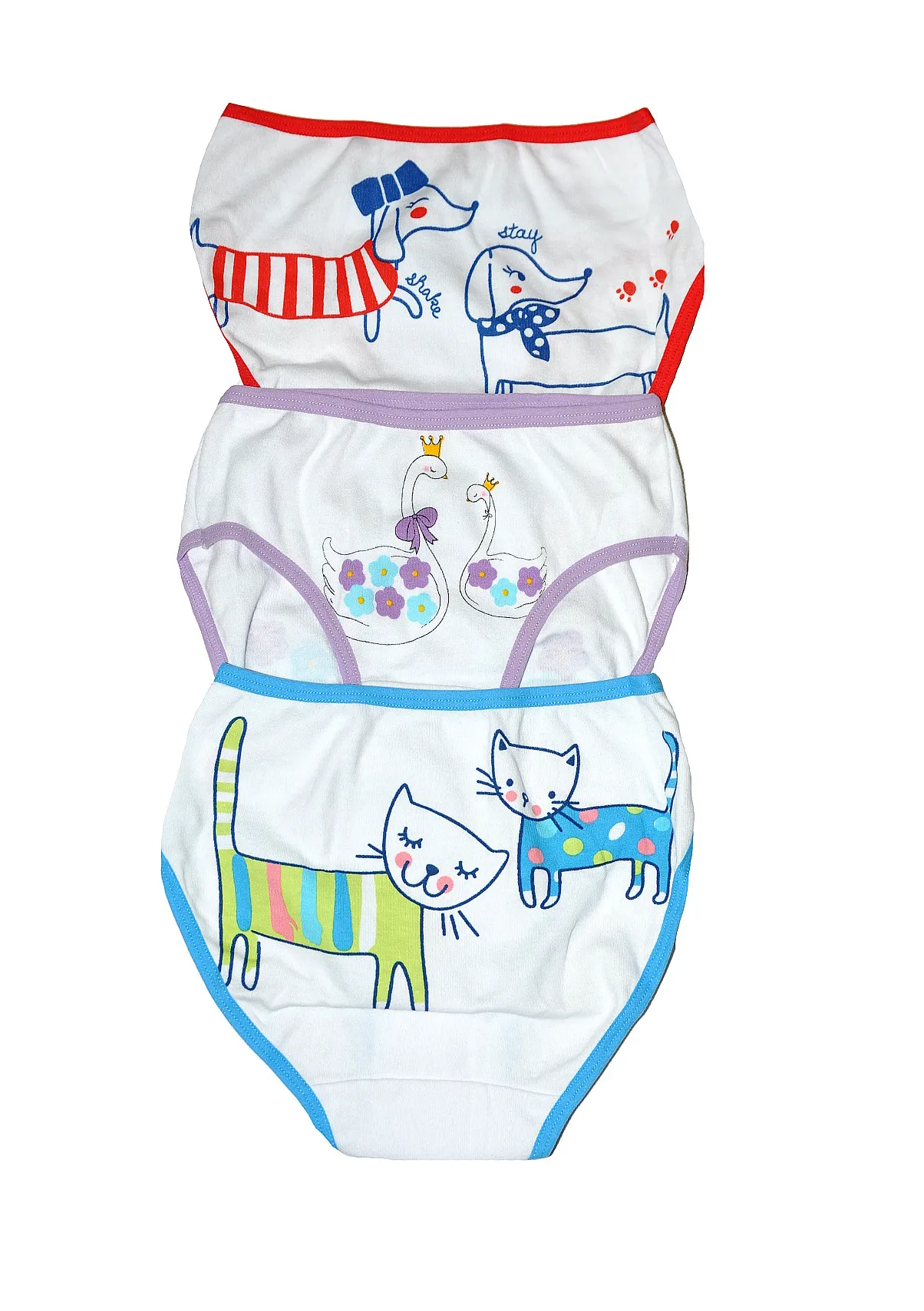 Girls Briefs Cute Animals 3Pk (4-10yrs)