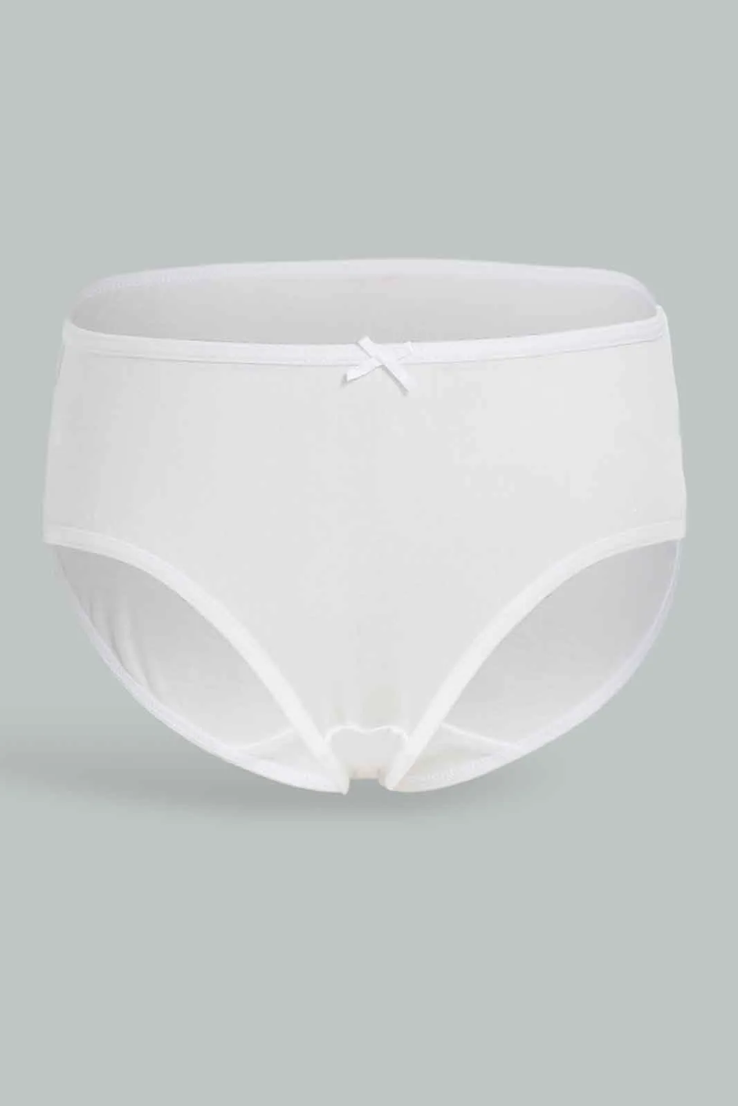 Girls White Boxer Brief Set (Pack Of 5)