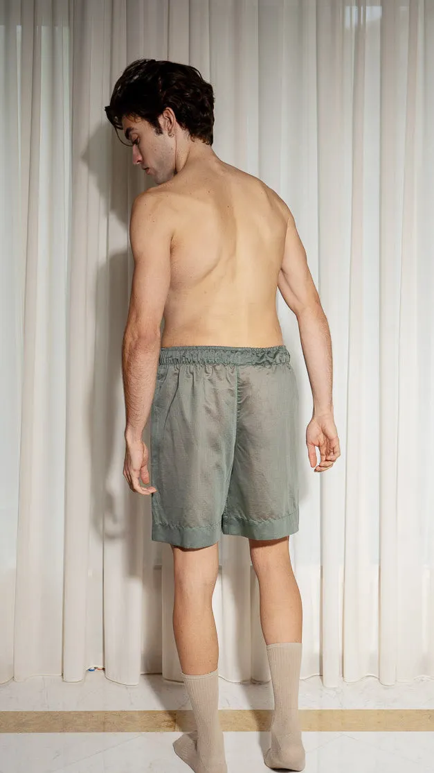 Iberis Long Boxer Shorts Khaki