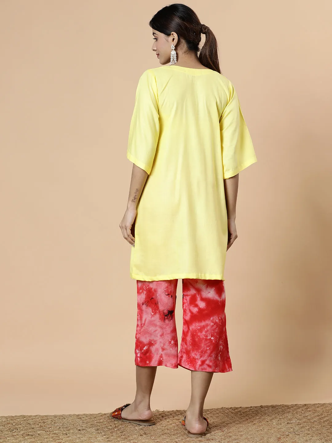 Lemon Rayon Kurti - Cheval