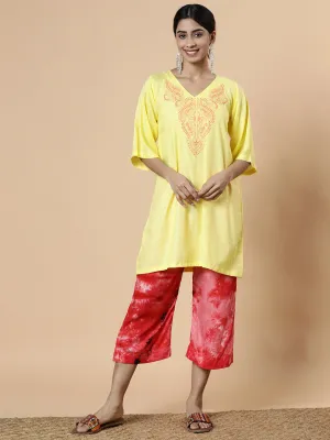 Lemon Rayon Kurti - Cheval