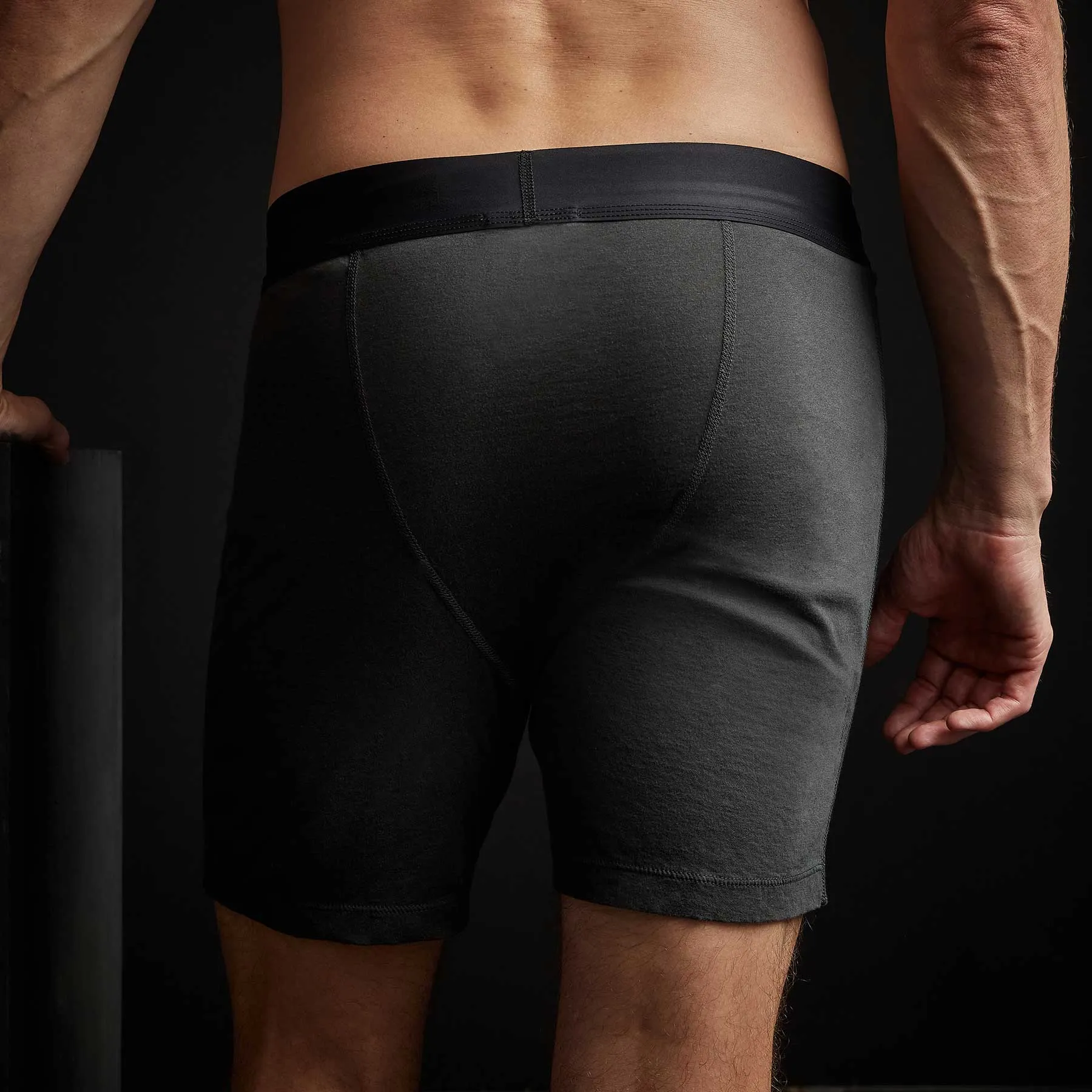 Luxe Lotus Relaxed Fit Boxer Short - Carbon