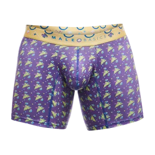 Male Basics Hipster Mid Thigh Boxer Brief Dimension Purple