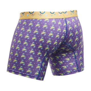 Male Basics Hipster Mid Thigh Boxer Brief Dimension Purple