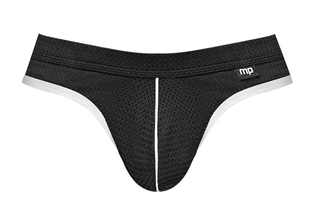 Male Power Sport Mesh Sport Jock Black