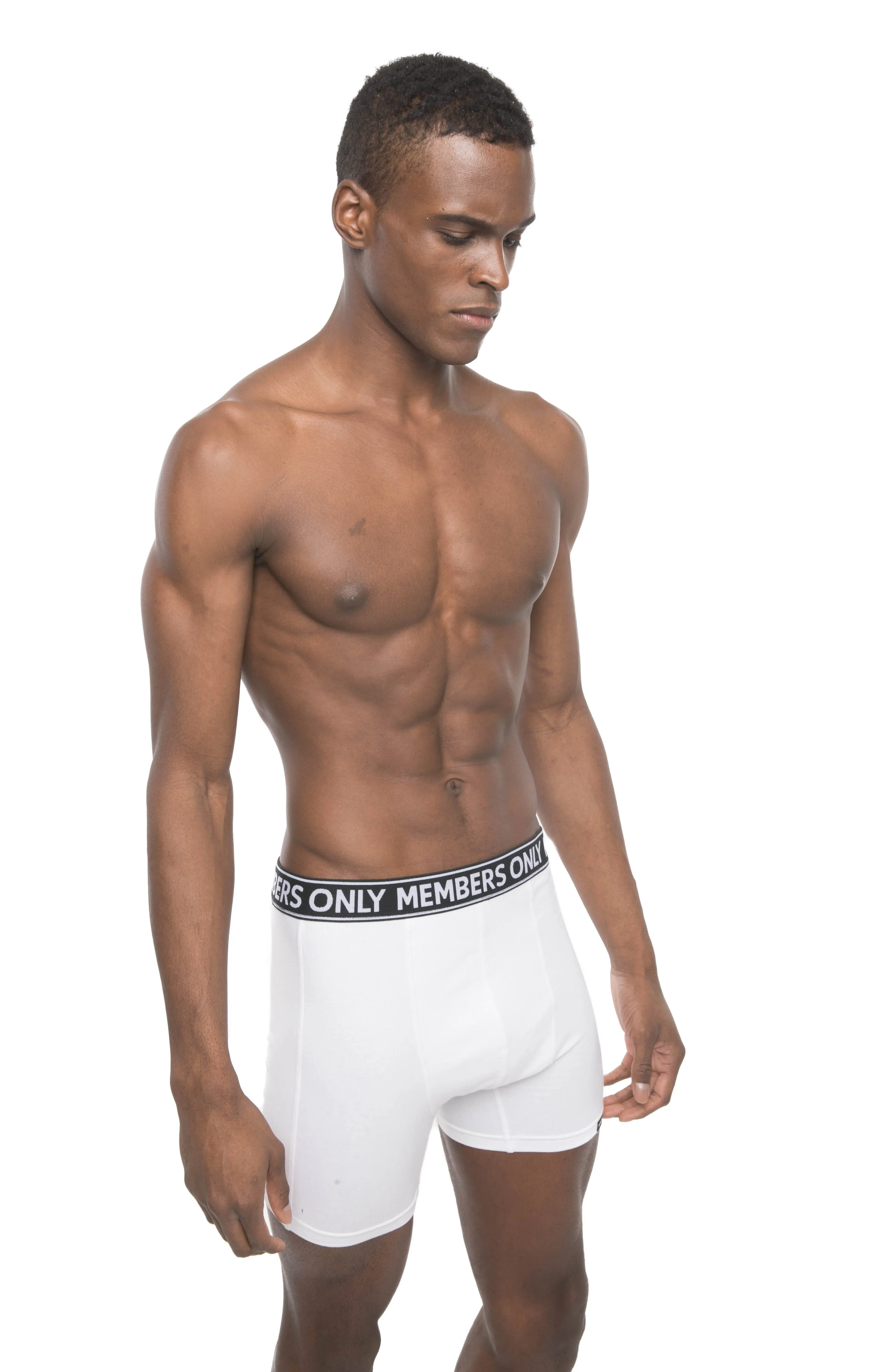 Members Only Members Only Men's 3PK Cotton Spandex Boxer Brief - Black/White/Grey