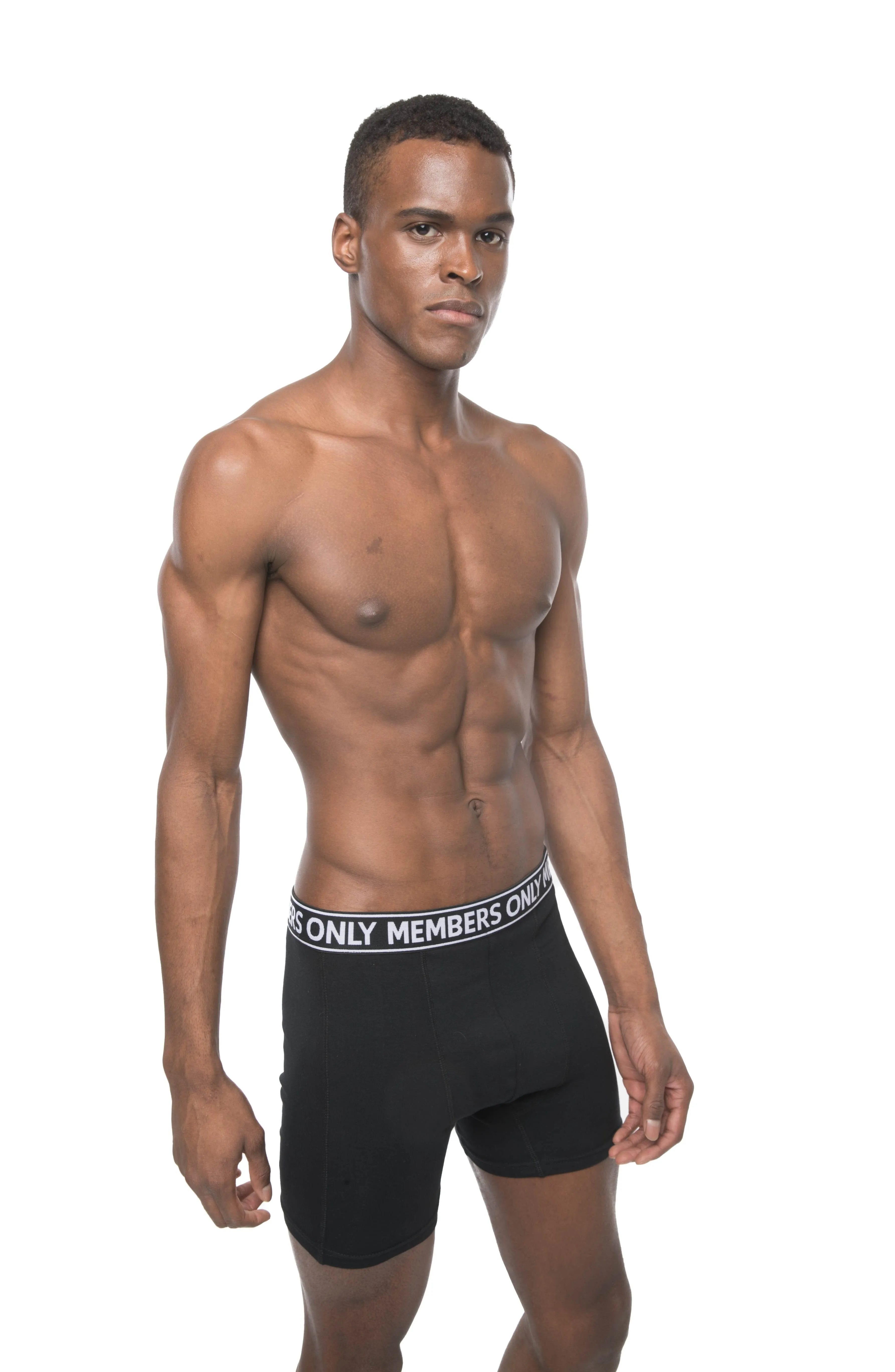 Members Only Members Only Men's 3PK Cotton Spandex Boxer Brief - Black/White/Grey