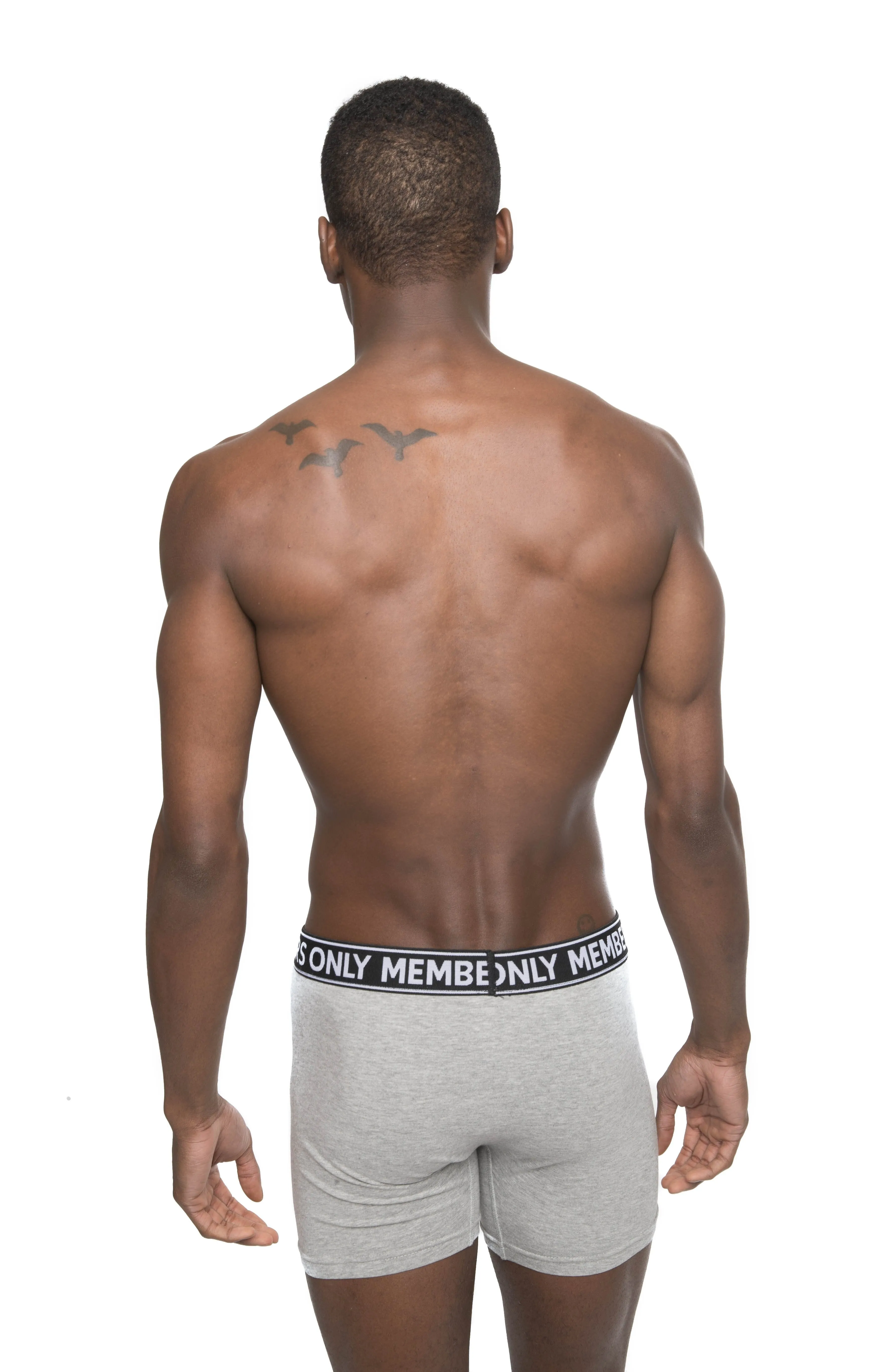 Members Only Members Only Men's 3PK Cotton Spandex Boxer Brief - Black/White/Grey