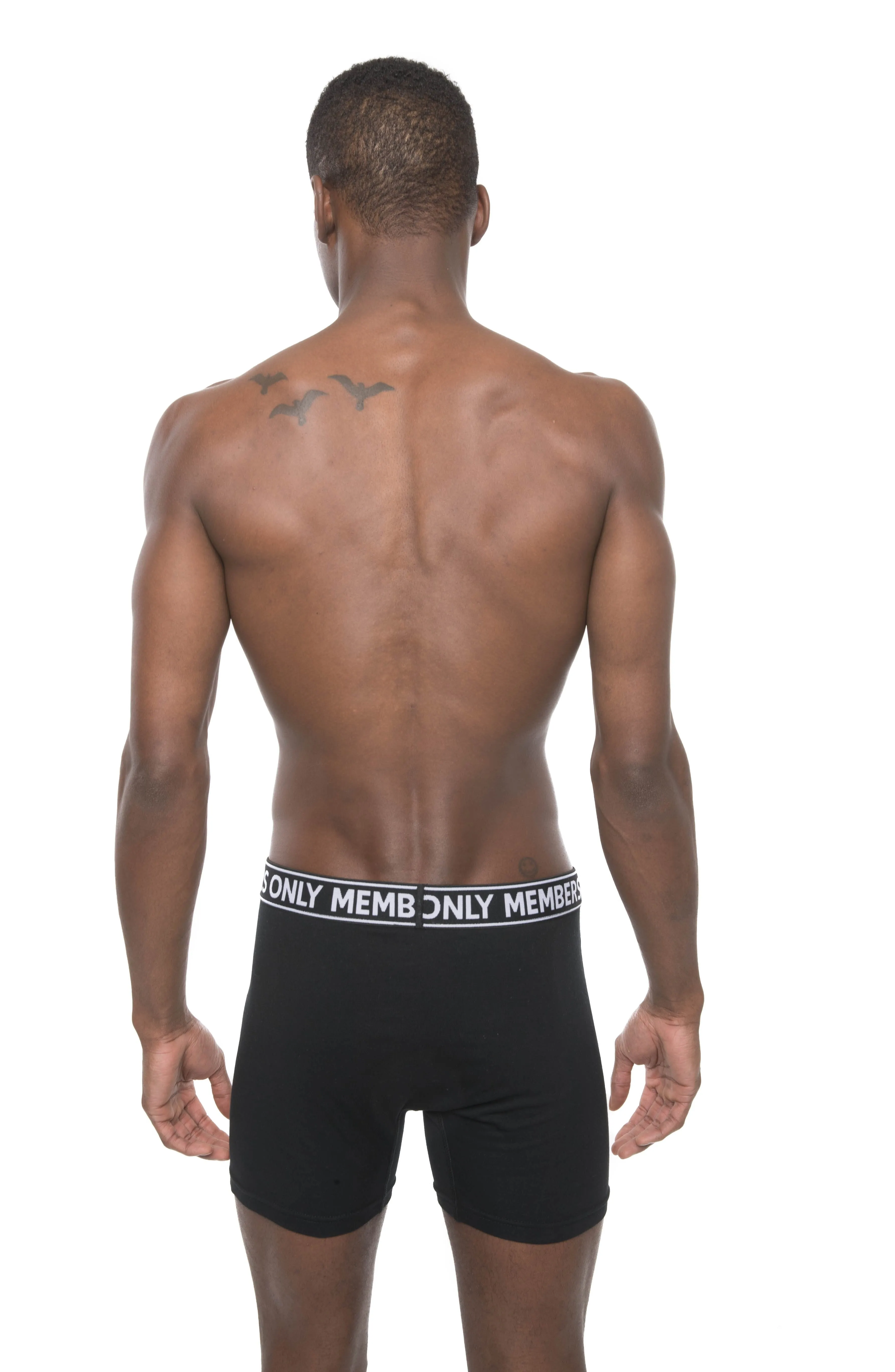 Members Only Members Only Men's 3PK Cotton Spandex Boxer Brief - Black/White/Grey