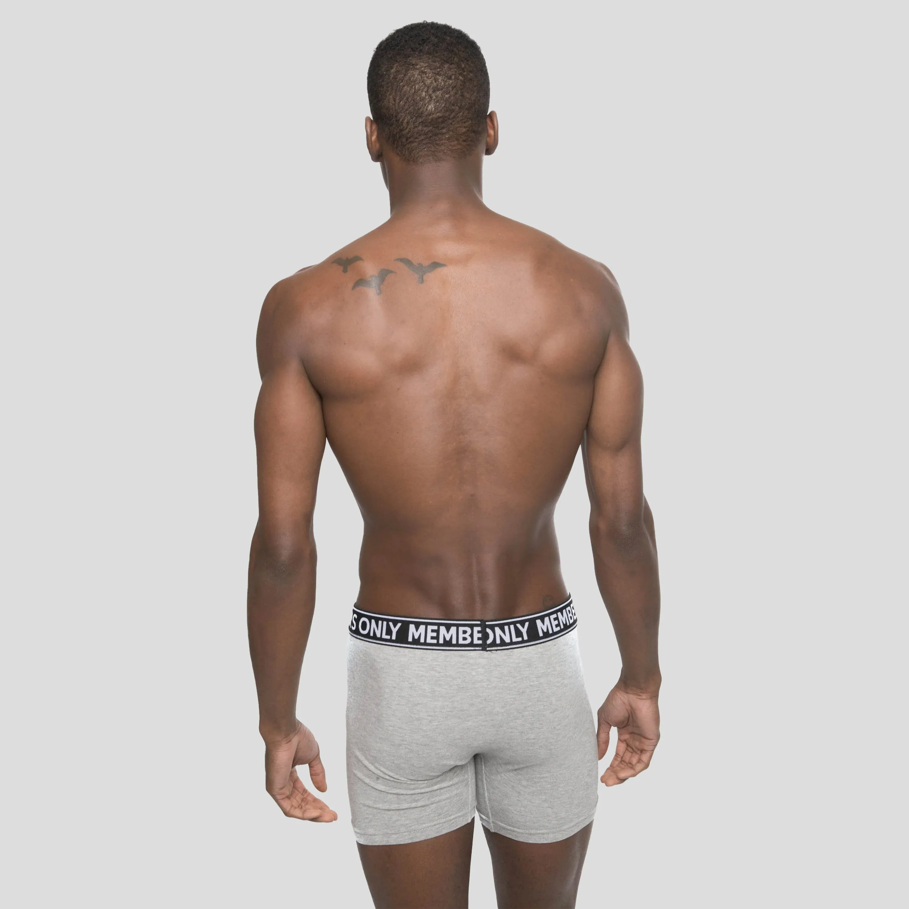 Members Only Members Only Men's 3PK Cotton Spandex Boxer Brief - Black/White/Grey