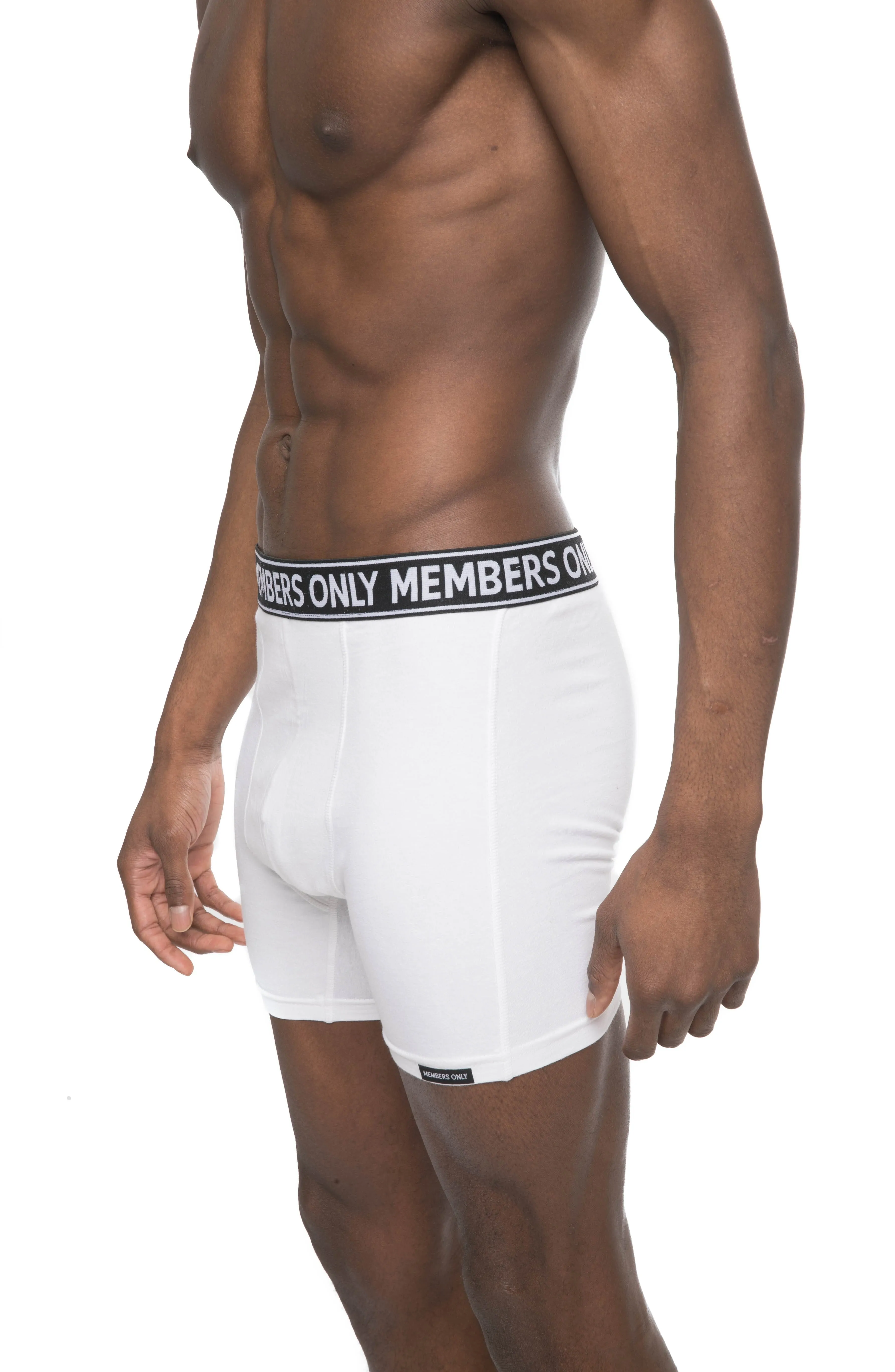 Members Only Members Only Men's 3PK Cotton Spandex Boxer Brief - Black/White/Grey