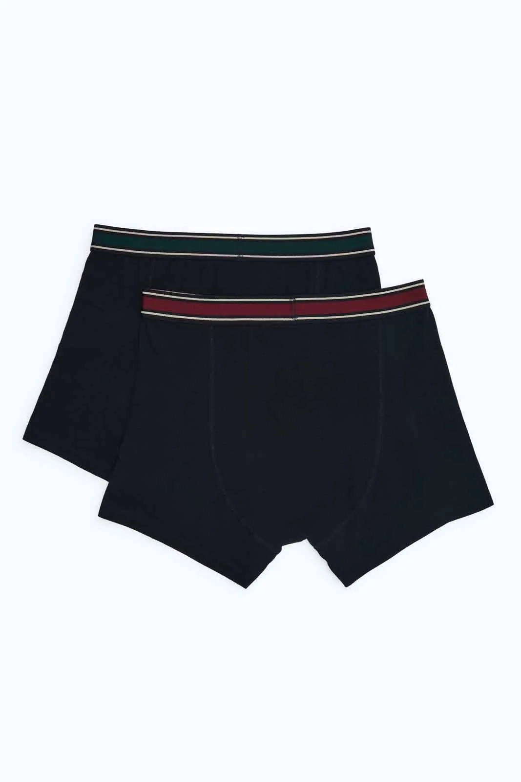 Men Black Plain Hipster Brief Set (Pack of 2)