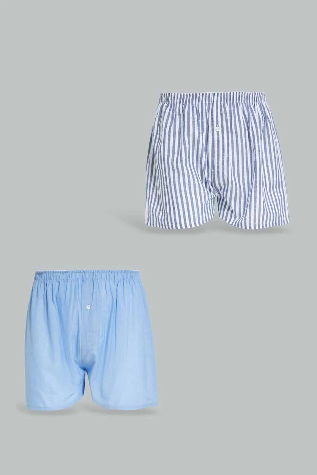 Men Blue Boxer Short Set (2Piece)