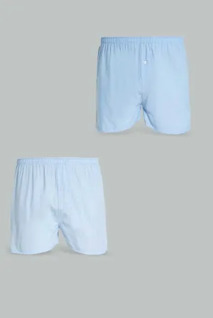 Men  Blue Boxers Short Set (2 Piece)