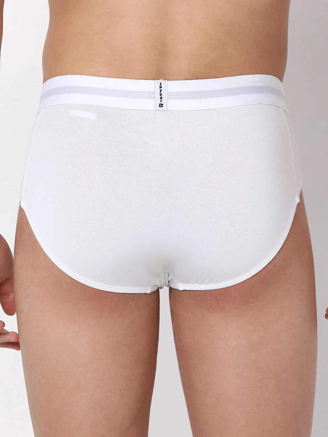 Men Premium Micromodal White Brief - Underjeans By Spykar