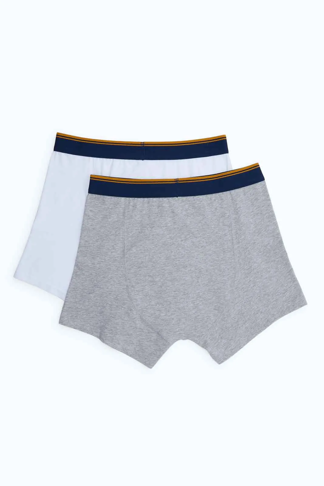 Men White And Grey Plain Hipster Brief Set (Pack of 2)