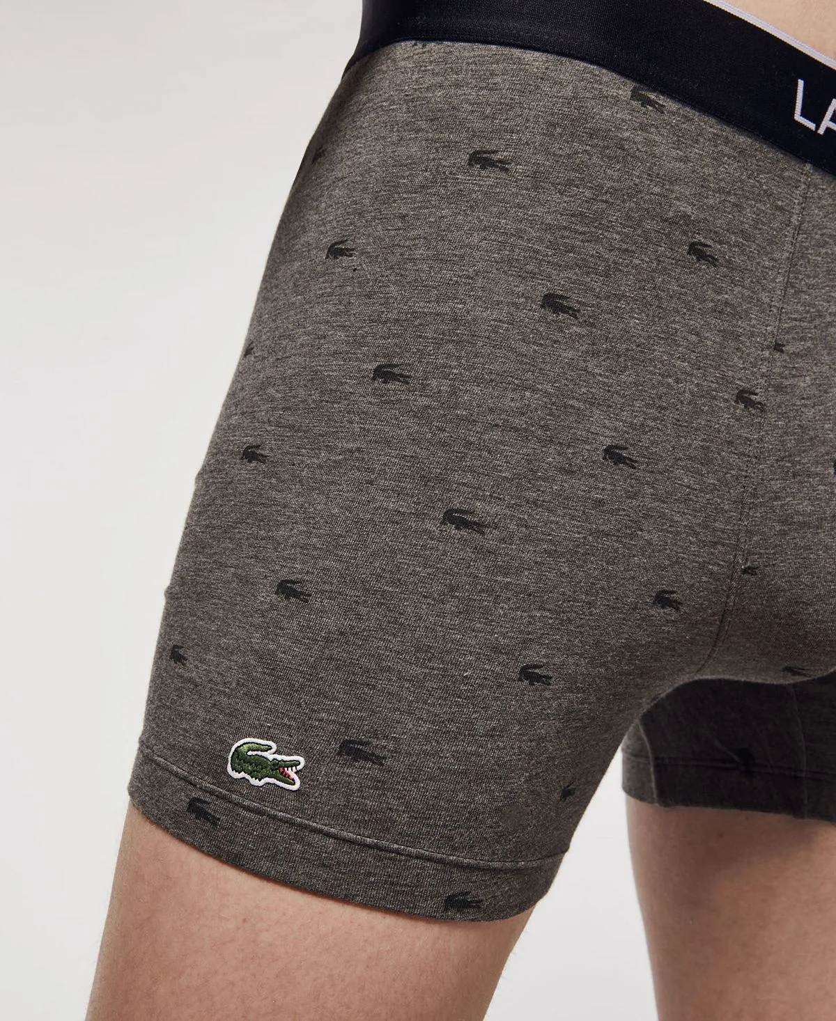 Men's crocodile print stretch boxer briefs, 3 pieces Lacoste