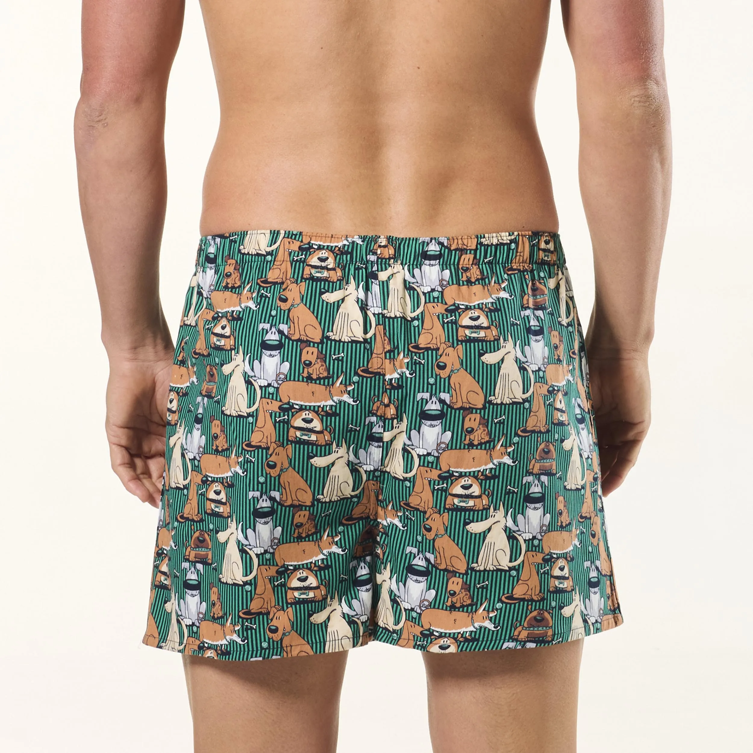 Men's How Much Is That Doggy Cotton Boxer Short 3 Pack - Green