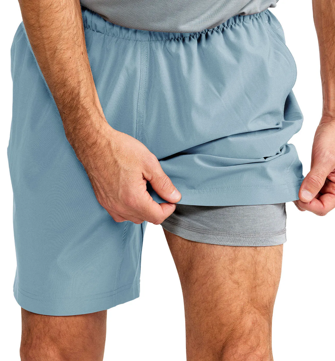 Men's Lined Breeze Short – 7" - Blue Fog