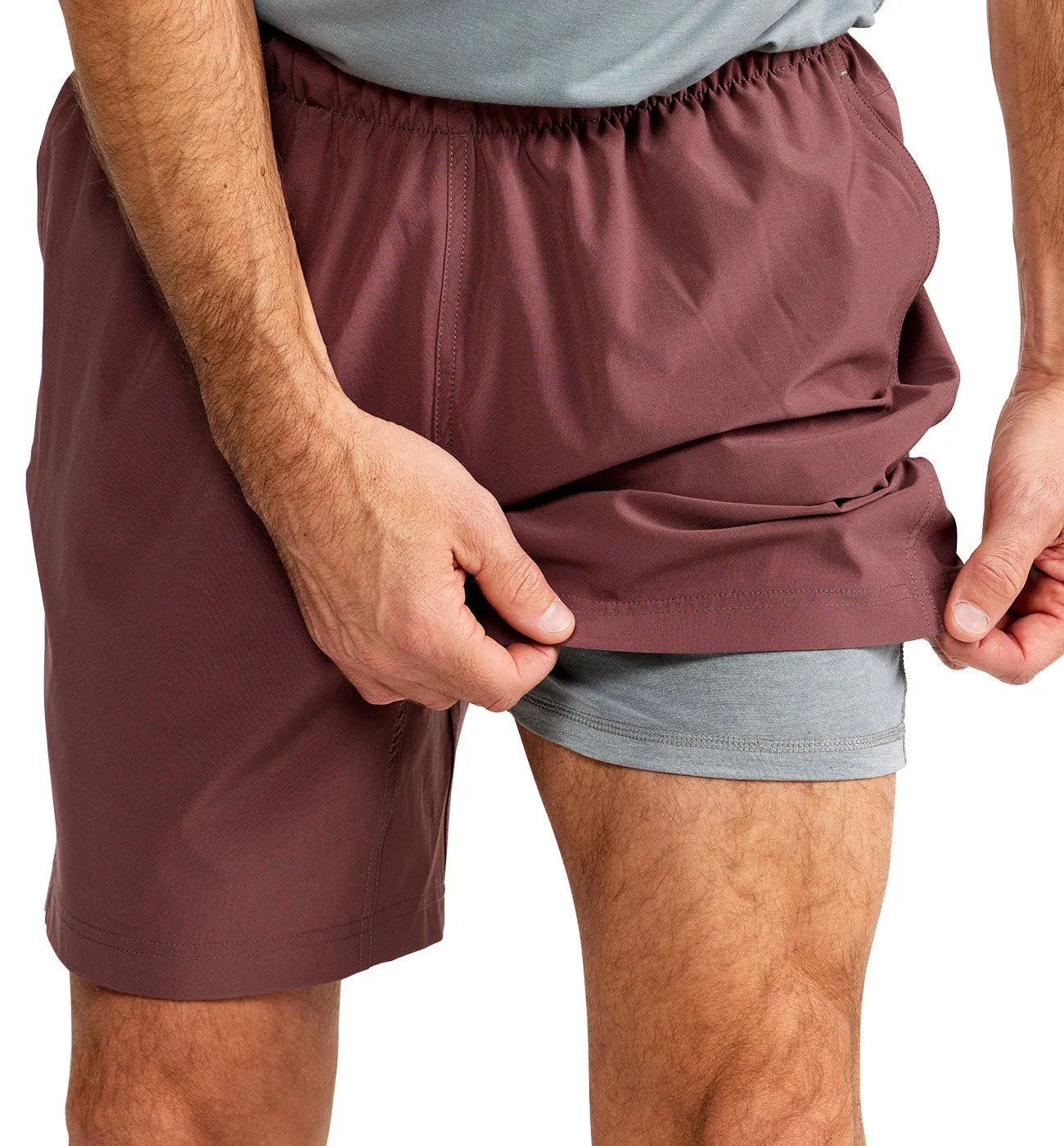 Men's Lined Breeze Short – 7" - Garnet