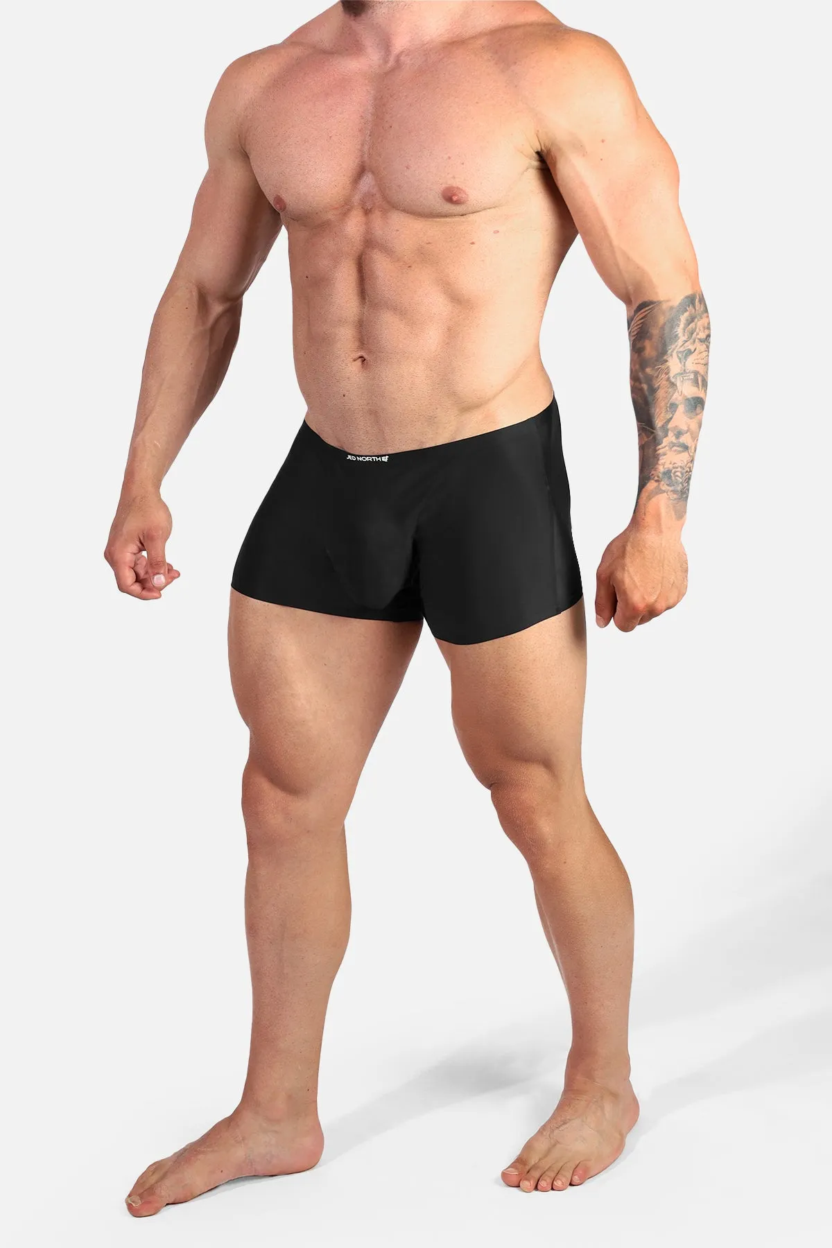 Men's Seamless Muscle-Fit Boxers 2-Pack - Black & Olive