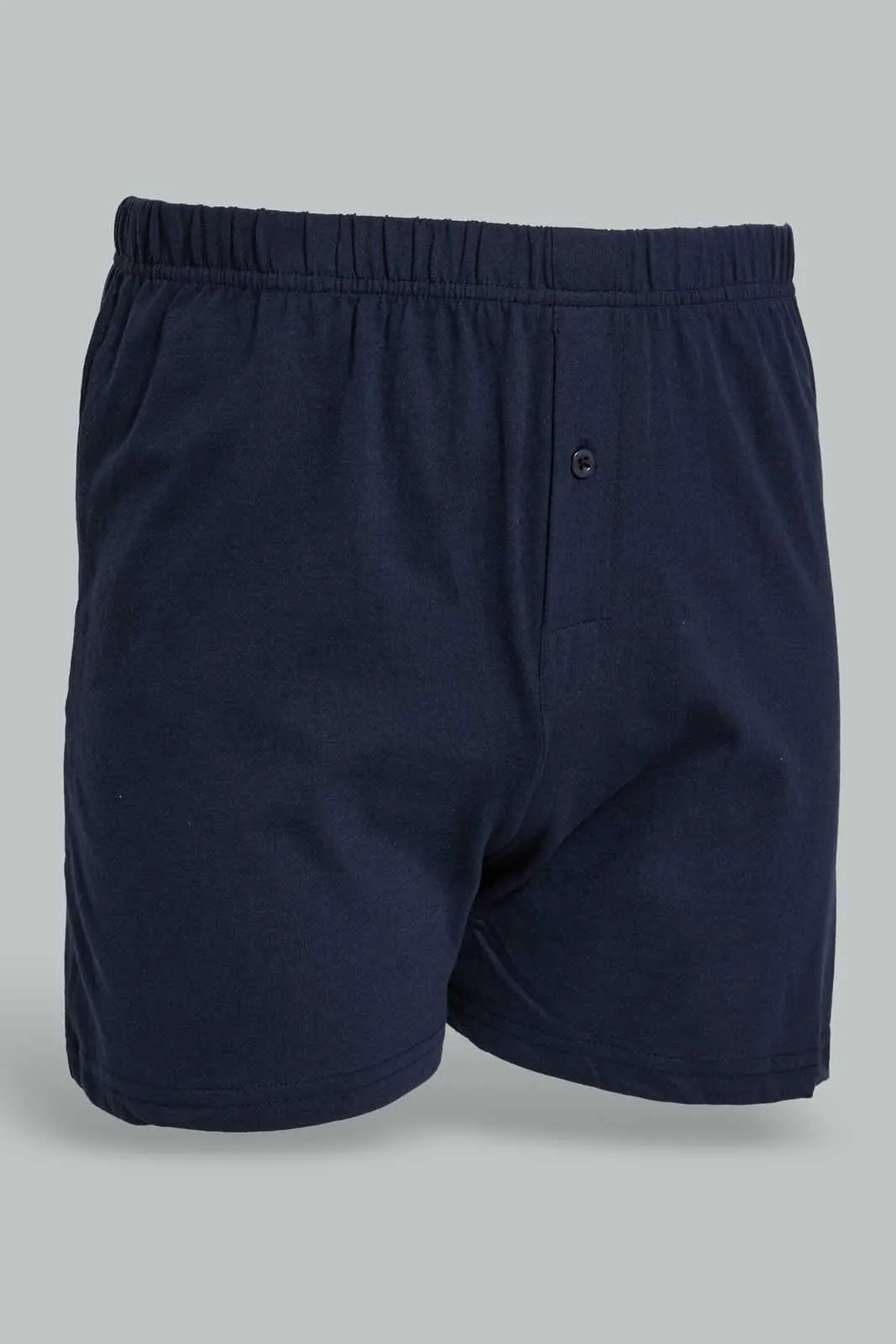 Navy And Grey Knitted Boxer Short For Men (Pack of 2)