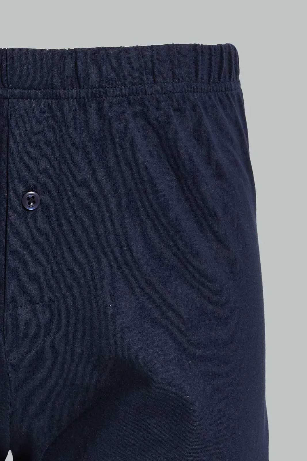 Navy And Grey Knitted Boxer Short For Men (Pack of 2)