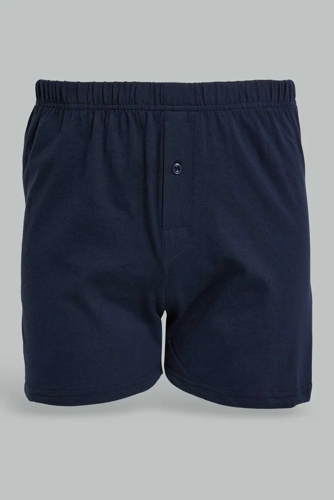 Navy And Grey Knitted Boxer Short For Men (Pack of 2)