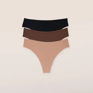 Nude Thong (3 Pack) - Multi