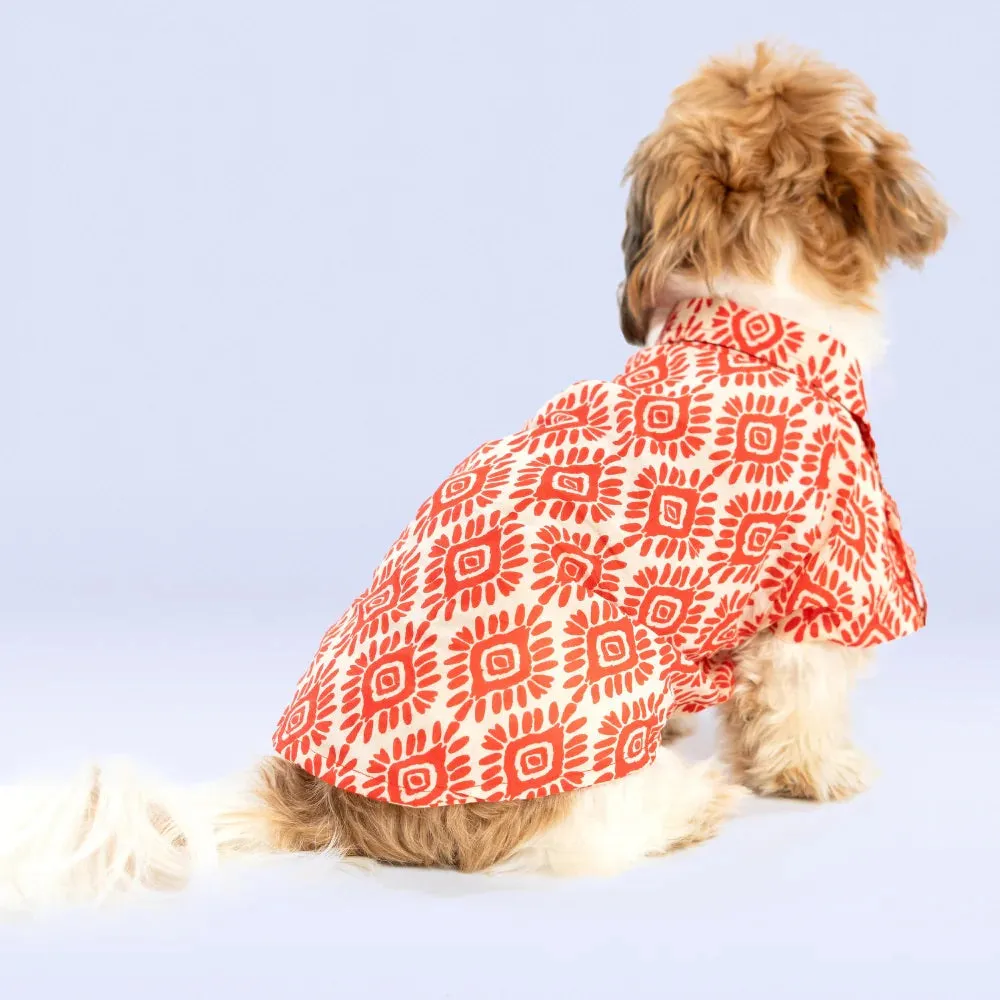 Pet Set Go Noor Cotton Shirt for Dogs (Red)