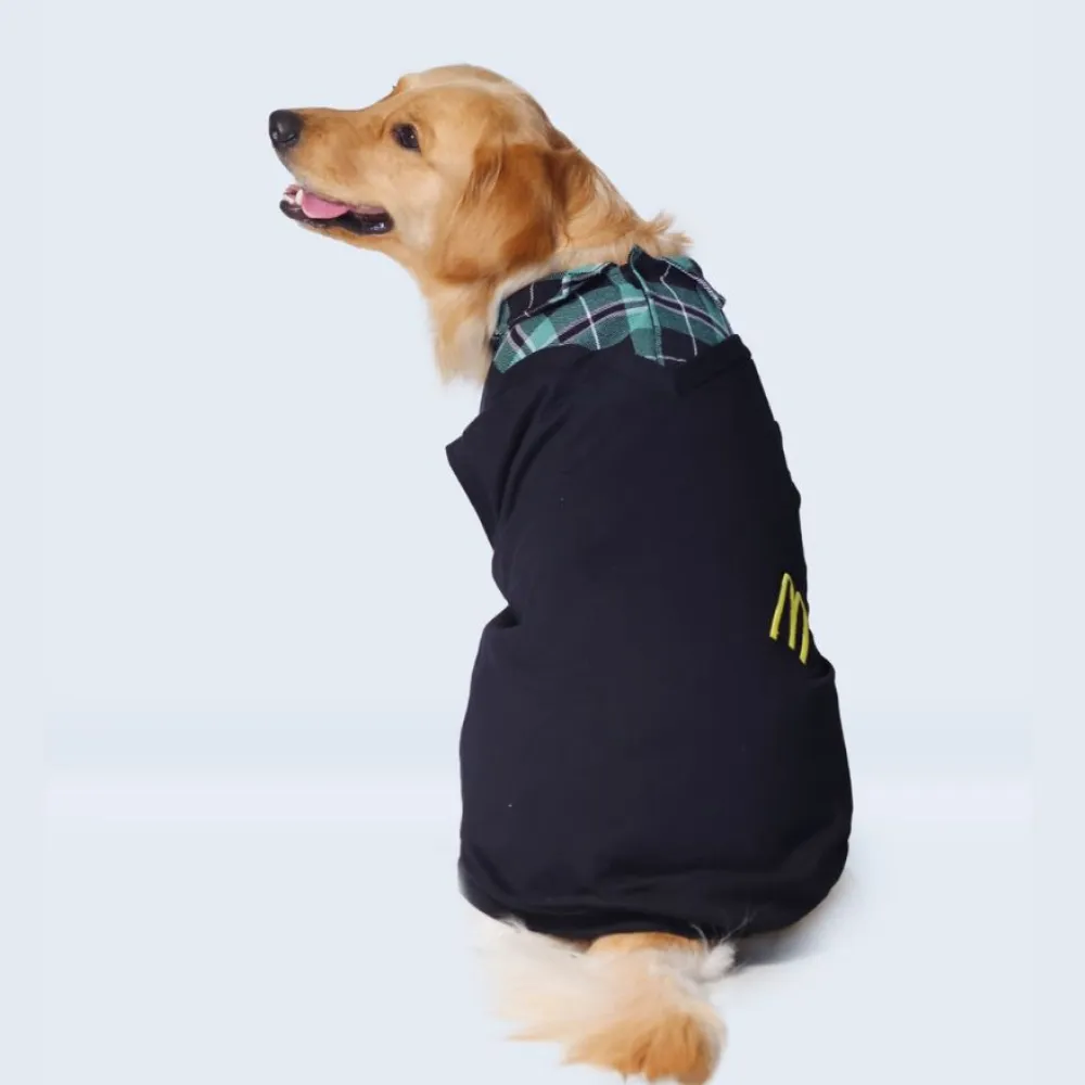 Pet Set Go Polo Knit Tshirt for Dogs (Black)