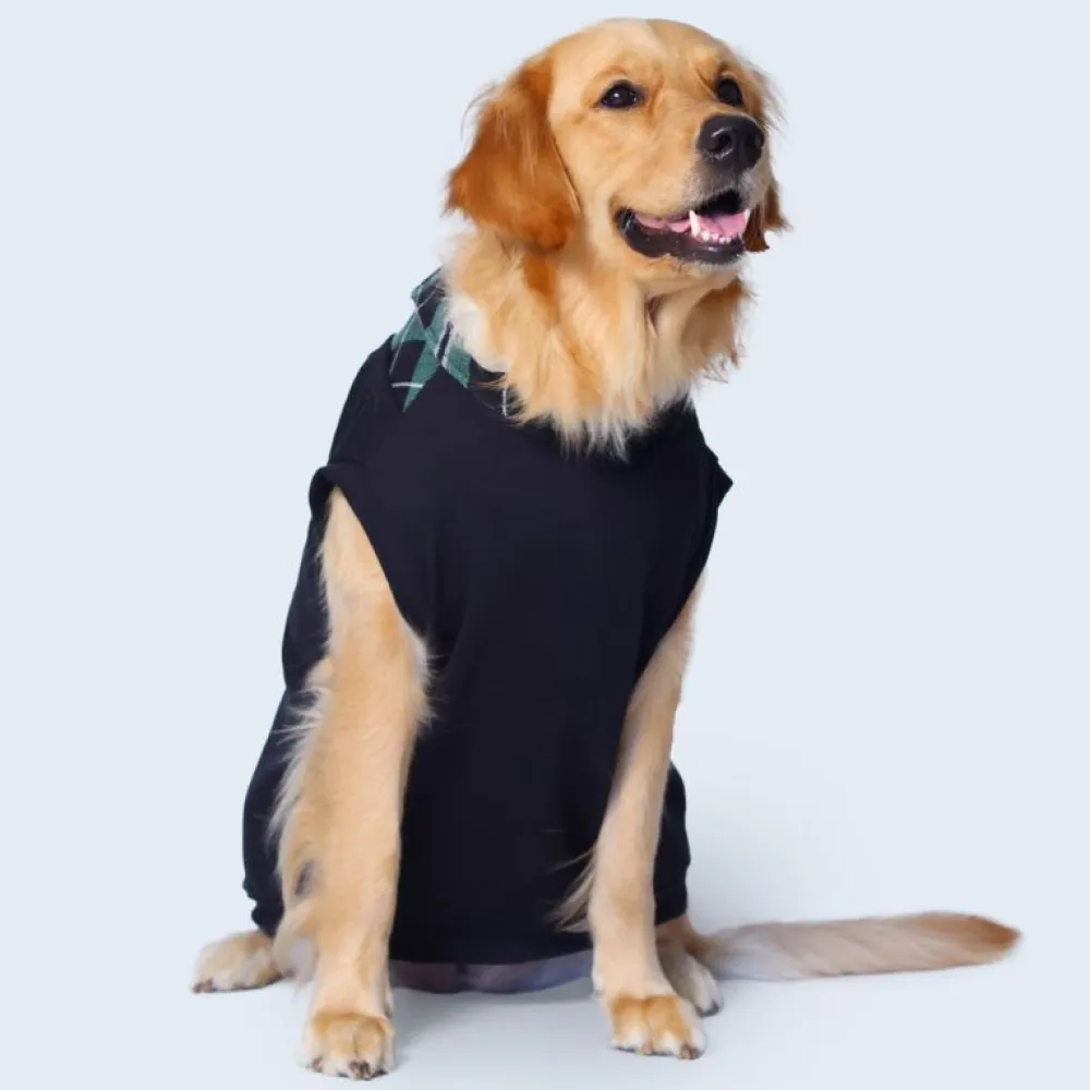 Pet Set Go Polo Knit Tshirt for Dogs (Black)