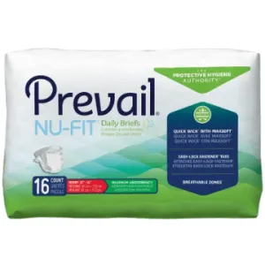 Prevail Nu-Fit Briefs, Heavy Absorbent Diapers With Tabs