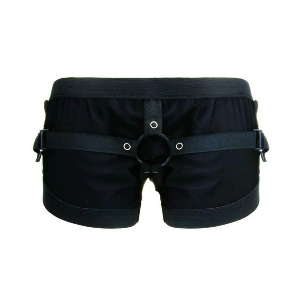 Realrock Boxer with Harness Black O/S