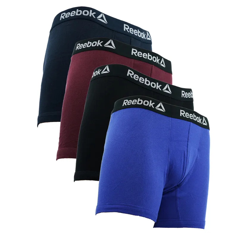 Reebok Men's Cotton Boxer Briefs 4-Pack