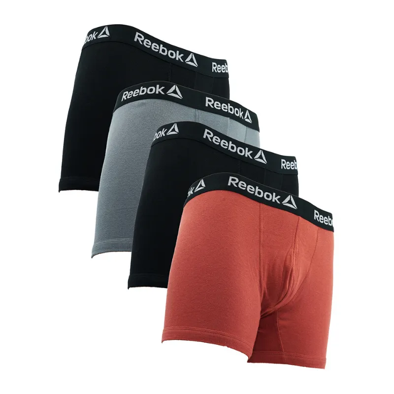 Reebok Men's Cotton Boxer Briefs 4-Pack