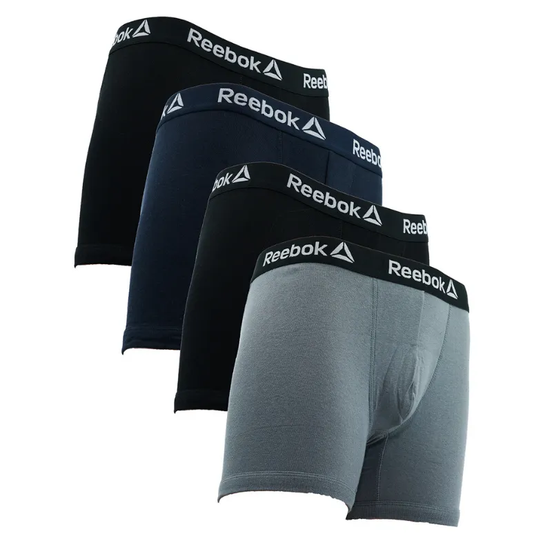 Reebok Men's Cotton Boxer Briefs 4-Pack