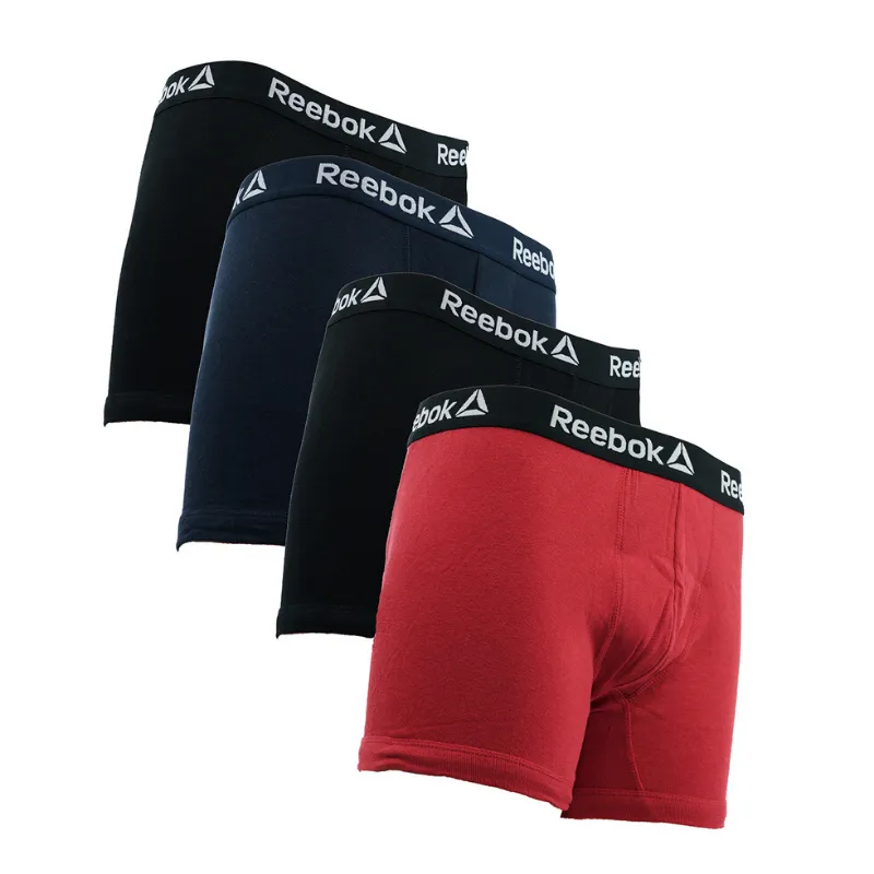 Reebok Men's Cotton Boxer Briefs 4-Pack